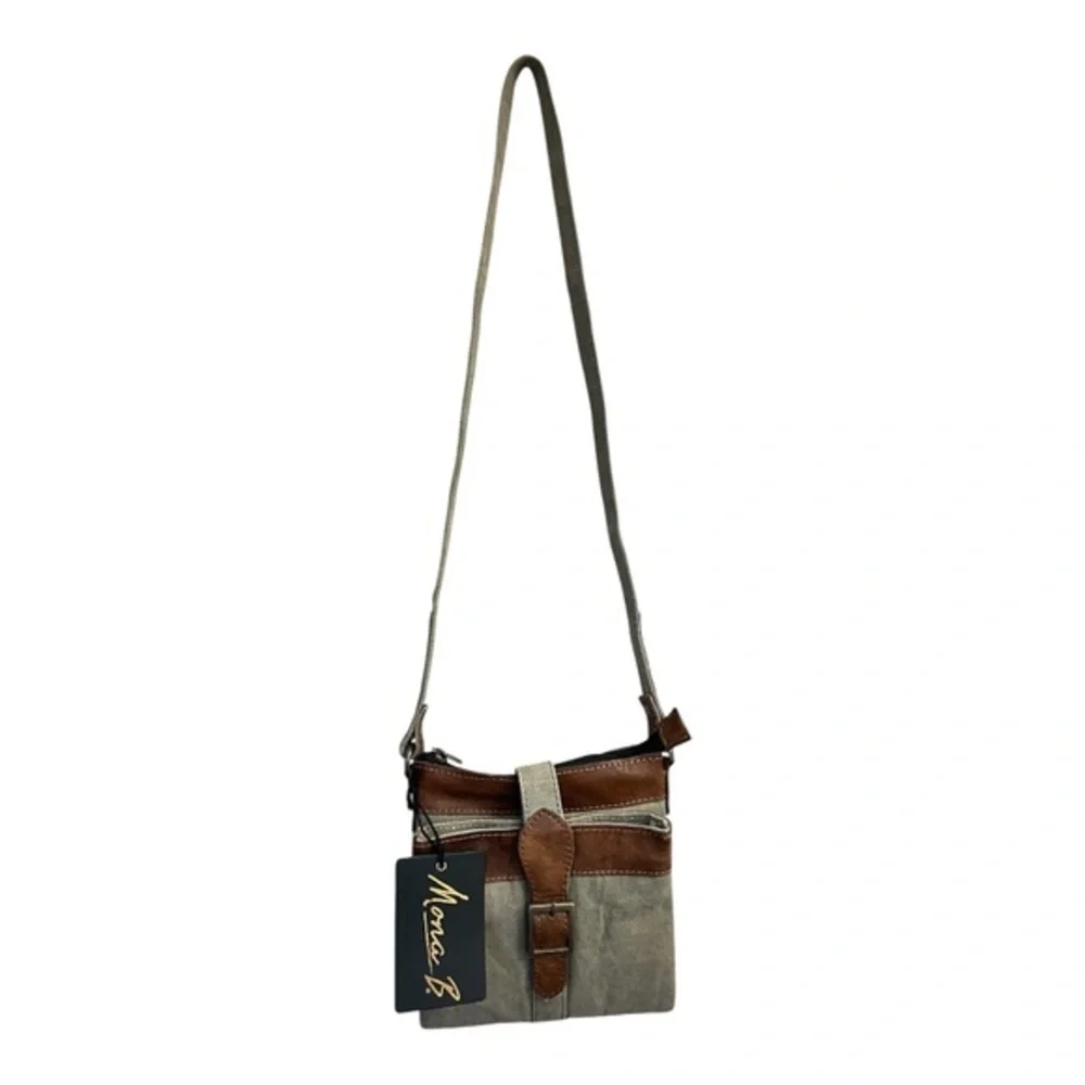 Mona B intermix crossbody sage M-5031 - Picture 1 of 9